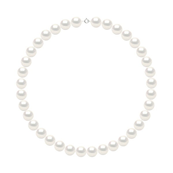 Collier Rang De Perles Rondes 12-13 Mm - Fermoir Ergonomique - Or 375 - Lamartine