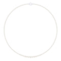 Colliers En Chute - Rangs De Perles Rondes De 6 À 3 Mm - 55 Cm - Anneau Marin - Or 375 - Parisi