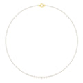 Colliers En Chute - Rangs De Perles Rondes De 6 À 3 Mm - 55 Cm - Anneau Marin - Or 375 - Parisi