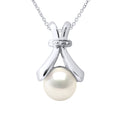 Colliers Joaillerie Perle Bouton - Diamant 0.030 Cts - Or 375 - Chaîne Forçat - Ronsard