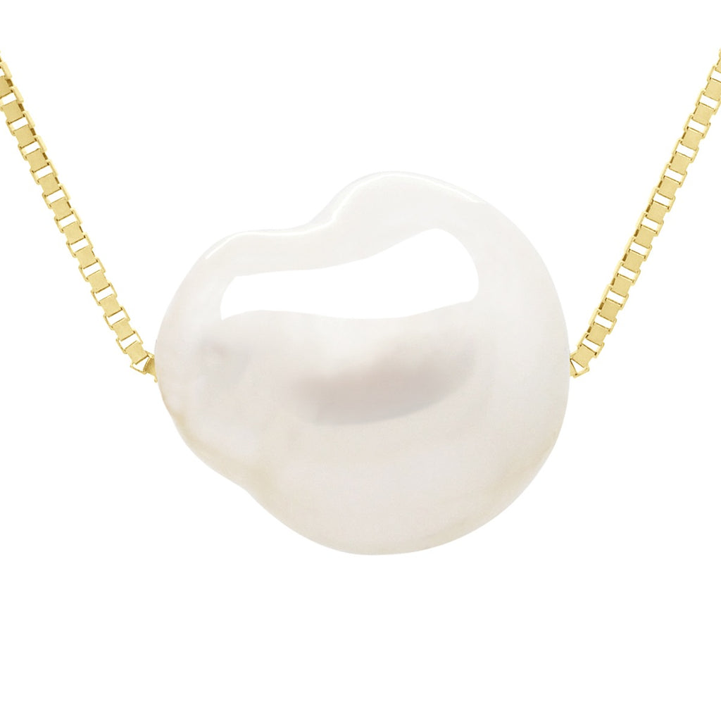 Collier Véritable Perle De Culture D'Eau Douce Baroque 11-12 Mm