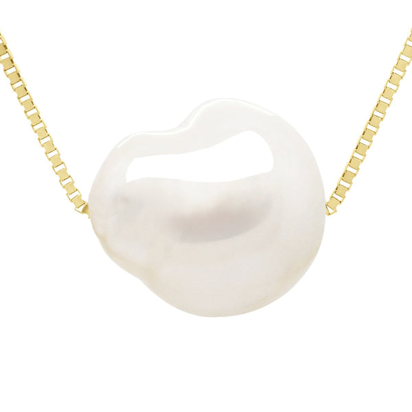 Collier Véritable Perle De Culture D'Eau Douce Baroque 11-12 Mm