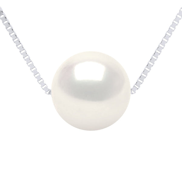 Collier Véritable Perle De Culture D'Eau Douce Ronde Ronde 9-10 Mm