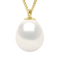 Collier Véritable Perle De Culture D'Eau Douce Poire 9-10 Mm