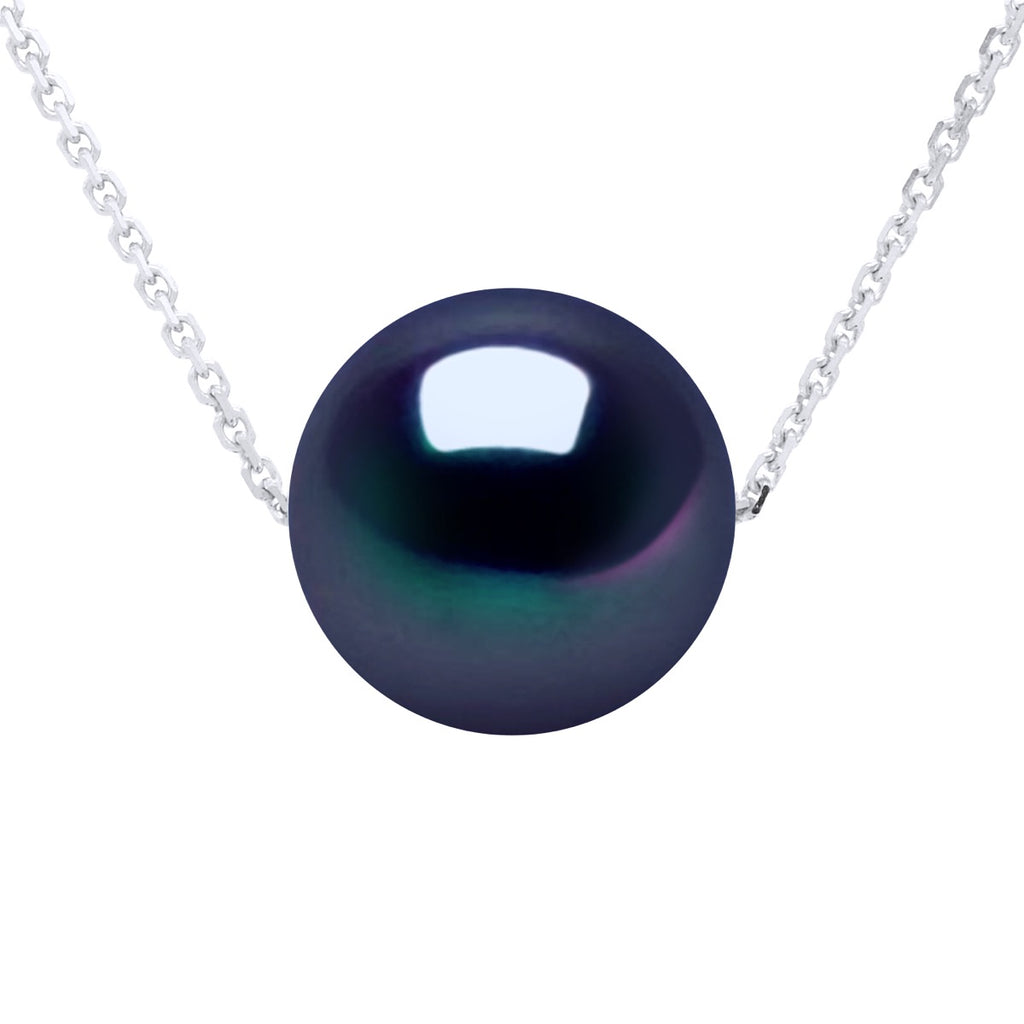 Collier - Véritable Perle De Culture D'Eau Douce Ronde 9-10 Mm