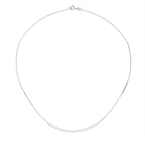 Colliers Chaîne 15 Perles Rondes 3-4 Mm - Plusieurs Coloris - Chaîne Forçat - Or 375 - Montaigne