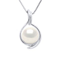 Pendentif Double Face Perle Ronde 8-9 Mm - Chaîne Offerte - Or 375 - Richelieu