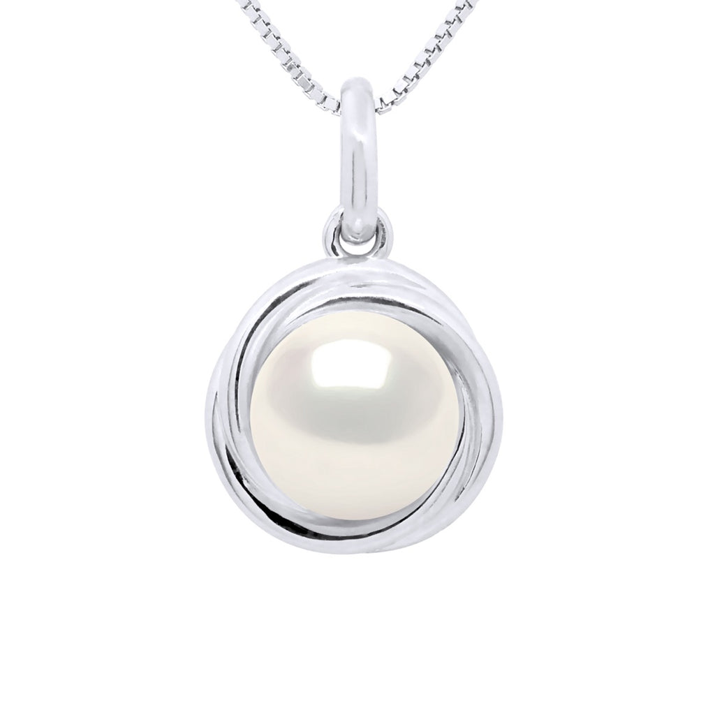 Pendentif Perle Ronde 8-9 Mm  - Or 375 - Chaîne Offerte - Montplaisir