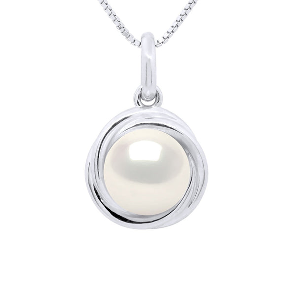 Pendentif Perle Ronde 8-9 Mm  - Or 375 - Chaîne Offerte - Montplaisir