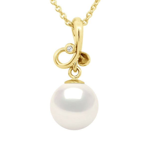 Pendentif Triple Noeud Or Jaune Diamant 0,010 Cts