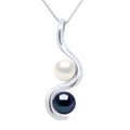 Pendentif Toi & Moi - Perles Rondes 7-8 Mm - Chaîne Offerte - Or 375 - Saint Cloud
