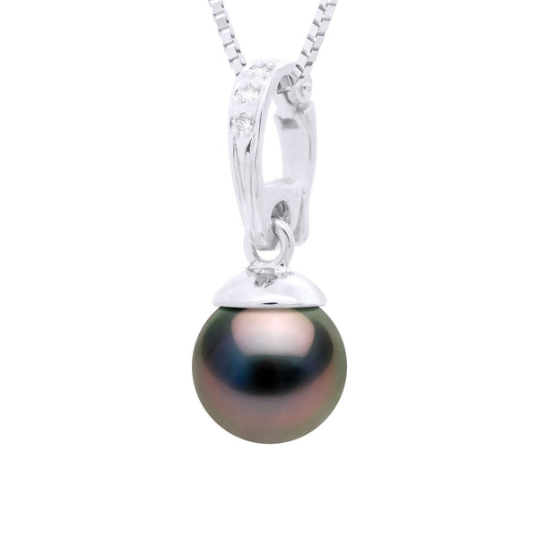 Pendentif Perle De Tahiti Ronde 10-11 Mm Bélière Ouvrante - Chaîne Offerte - Or 375 - Mahana