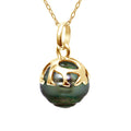 Pendentif Ethnique Perle De Tahiti Cerclée 9-10 - Chaîne Offerte - Or 375 - Nui
