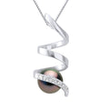 Pendentif Prestige Perle De Tahiti Ronde 7-8 Mm - Diamants 0.06 Cts - Joaillerie Or 375 - Ripanui