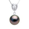 Pendentif Perle De Tahiti Ronde 10-11 Mm - Diamants 0.030 Cts - Joaillerie Or 375 - Ataata