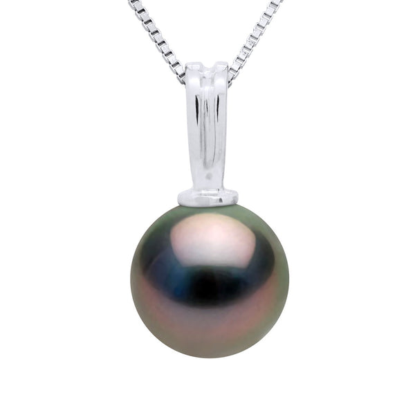 Pendentif Perle De Tahiti Ronde 10-11 Mm - Chaîne Offerte - Or 375 - Roa