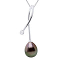 Collier Prestige - Perle De Tahiti Poire 8-9 Mm - Diamants 0.020 Cts - Joaillerie Or 375 - Ratinako