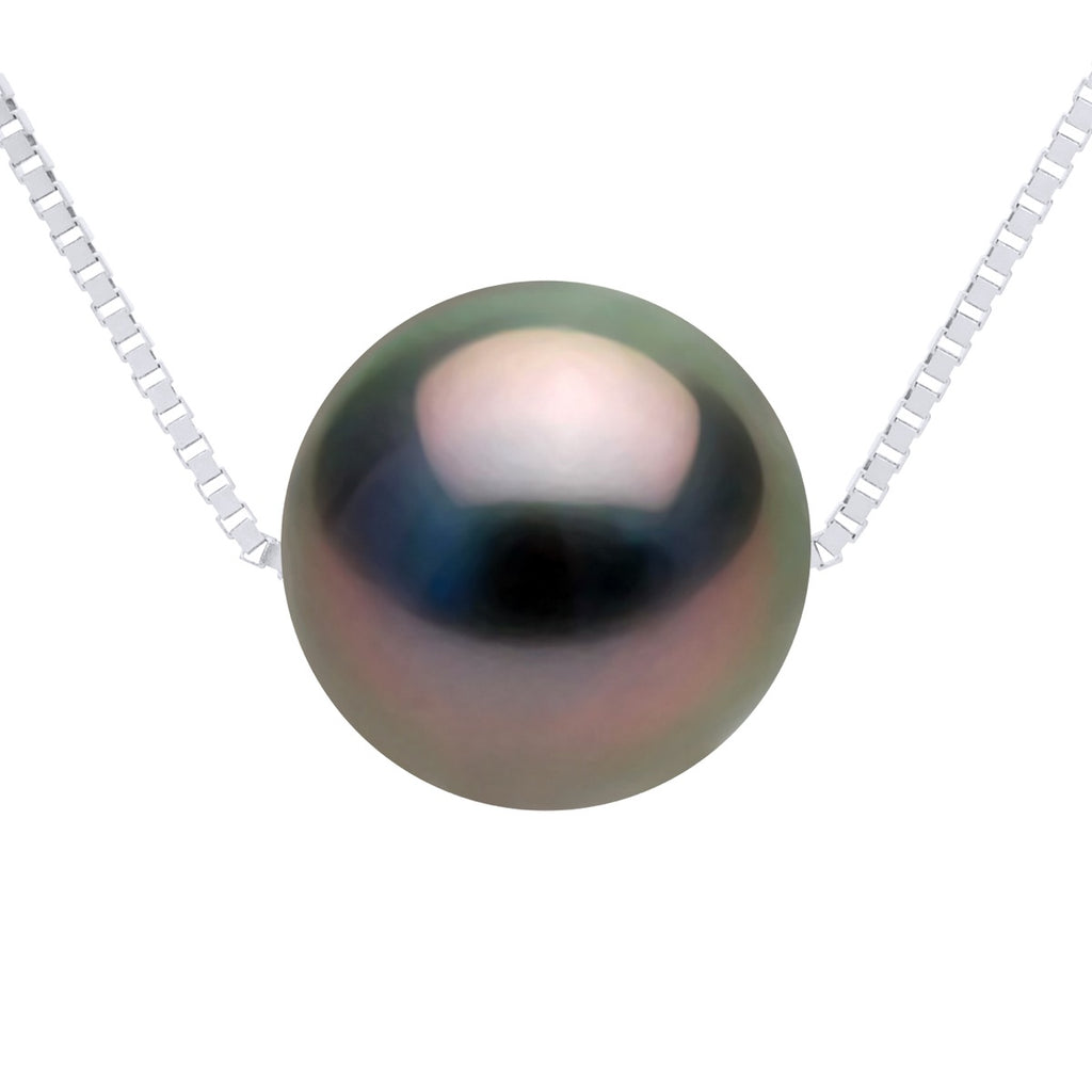 Collier Perle De Tahiti Ronde 10-11 Mm - Chaîne Vénétienne - Or 375 - Moorea