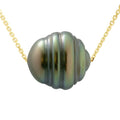 Colliers Perle De Tahiti Cerclée - Tailles De 9 À 11 Mm - Chaîne Forçat - Or 375 - Manureva