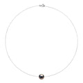 Collier Perle De Tahiti Ronde 10-11 Mm - Câble Or 375 - Iaore