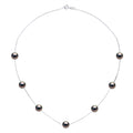 Collier 7 Perles De Tahiti Rondes 7-8 Mm - Chaîne Forçat - Or 375 - Tavanoa