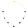 Collier 7 Perles De Tahiti Rondes 7-8 Mm - Chaîne Forçat - Or 375 - Tavanoa