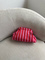 Pochette Rayée Lima Rouge / Fuschia