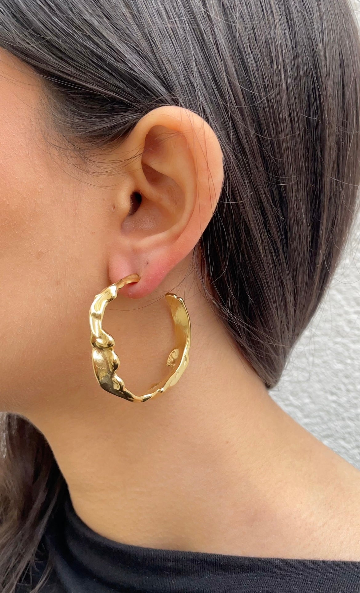 Boucles D'Oreilles Melted Hoops