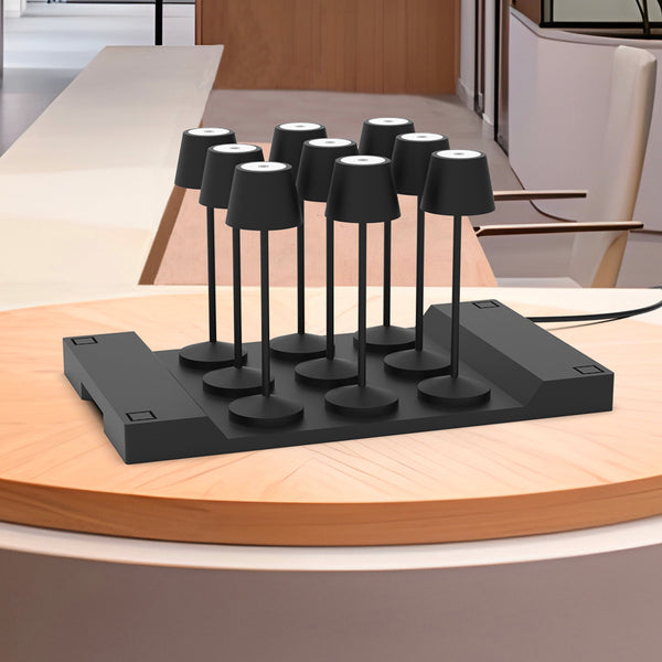 Emily - Lampe De Table Sans Fil - Acier - Noir