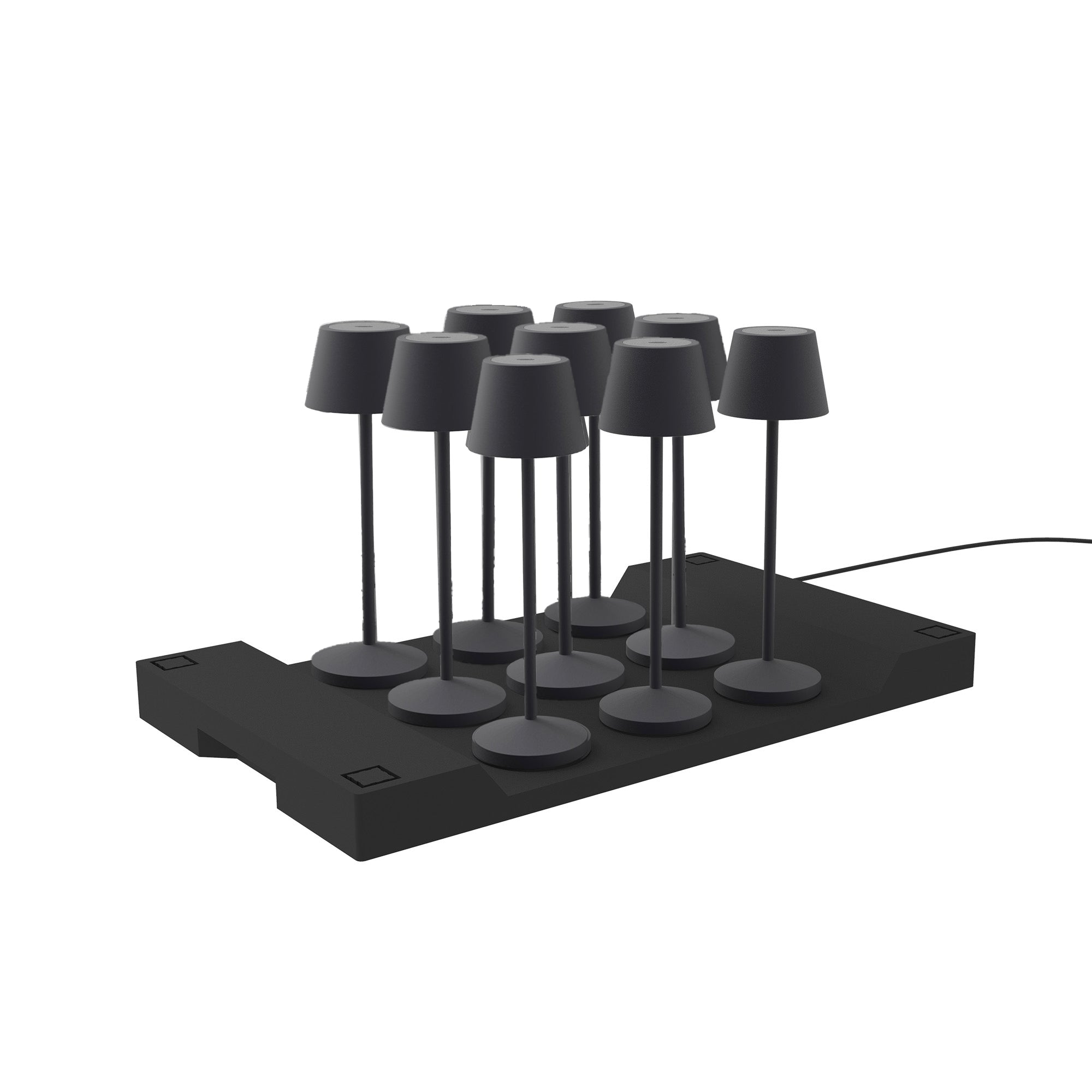 Emily - Lampe De Table Sans Fil - Acier - Gris Anthracite