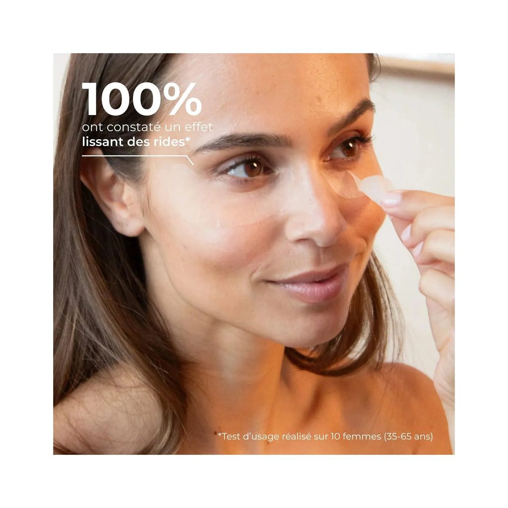Patchs yeux effet seconde peau pour lisser le contour des yeux et défatiguer le regard
