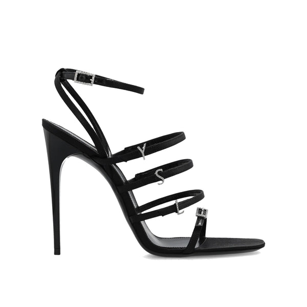 Sandales Saint Laurent Jerry Satin - Black - Femme
