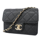 Chanel Chanel Matelassé Cuir Noir Black leather medium