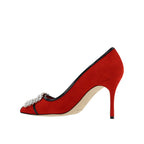 Escarpins Manolo Blahnik Tuberian 90 Suede - Red - Femme