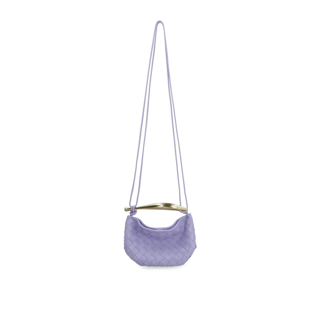 Bottega Veneta Mini Sardine Leather Crossbody Bag - Lilac - Femme