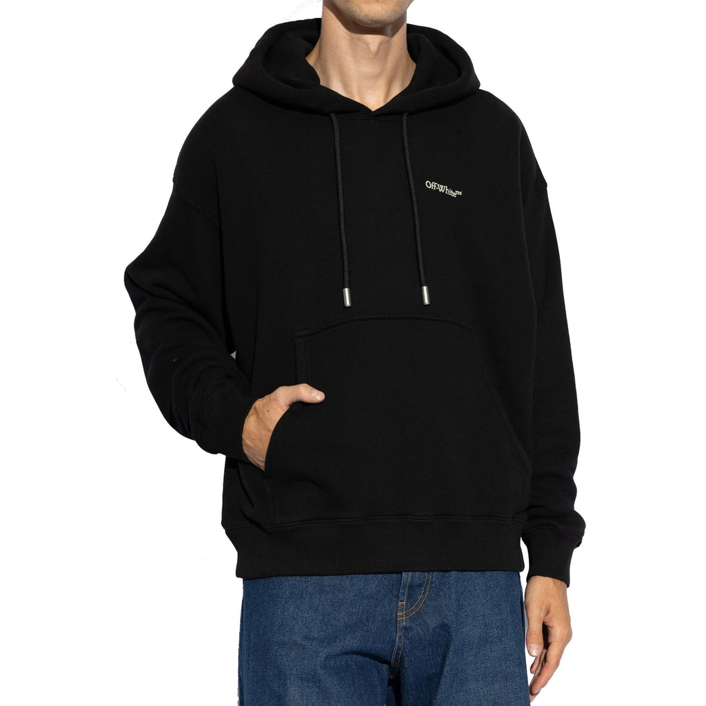 Sweatshirt Off-White Logo Hooded - Black - Homme
