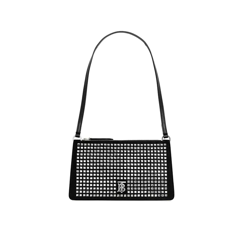 Burberry Leather Shoulder Pouch - Black - Femme