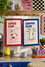 Set 2 Torchons "Coffee Club"