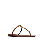 Sandales Saint Laurent Cassandra Leather - Brown - Femme