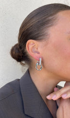 Boucles D'Oreilles Gems Oval X Hoops