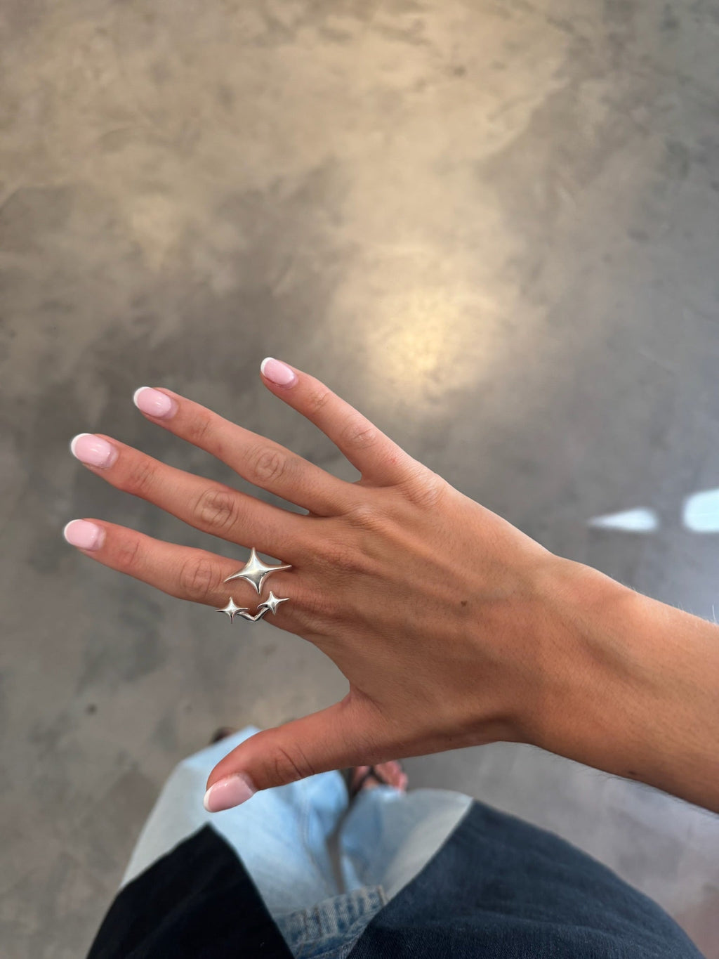 Bague Triple Star Plata
