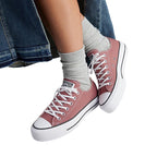 Baskets Femme Converse Hi All Star Lift - Rose, Bordeaux
