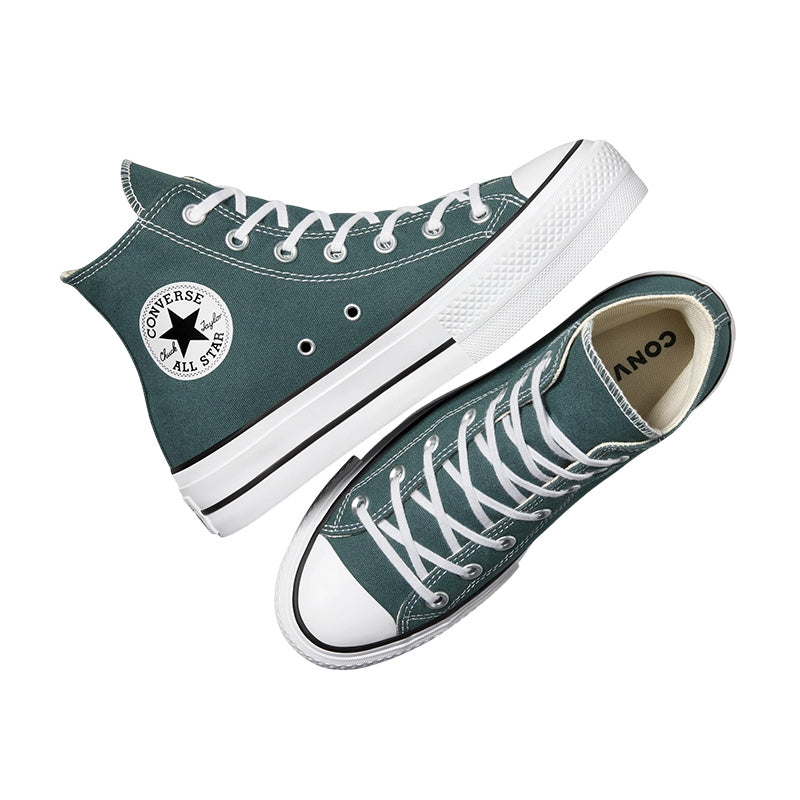 Baskets Femme Converse Hi All Star Lift - Vert Bouteille, Vert