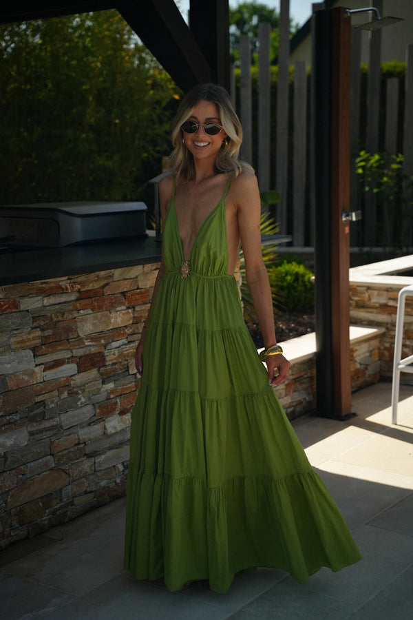 Robe Soleil Filipa - Verte