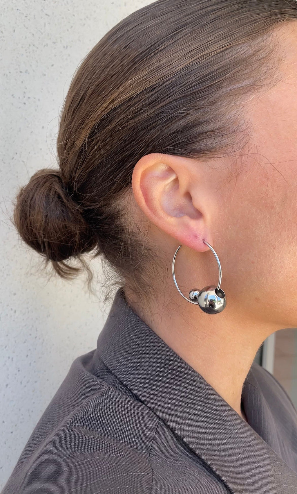 Boucles D'Oreilles Asymmetric Pearl