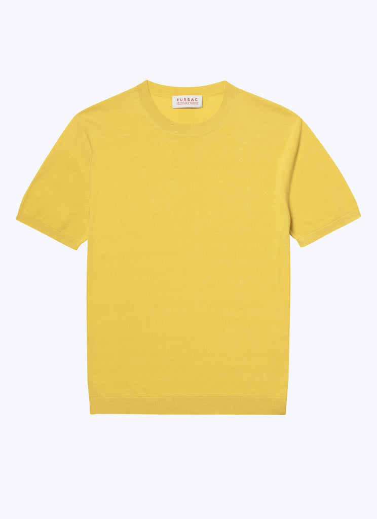 Fursac - TShirt Jaune En Coton Mercerisé