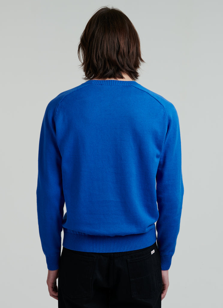 Fursac - Pull Bleu En Laine Et Coton