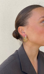 Boucles D'Oreilles Gems Oval X Hoops