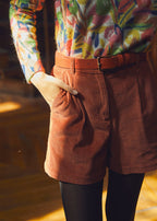 Marie Sixtine - Short Velours Cotele Daviana - Spicy