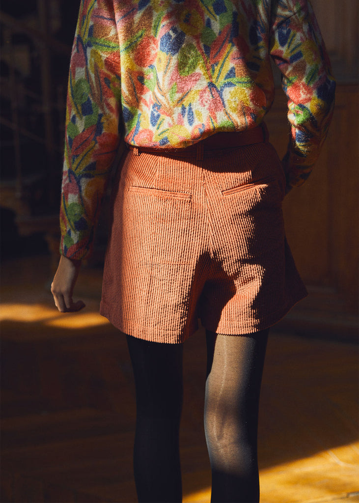 Marie Sixtine - Short Velours Cotele Daviana - Spicy